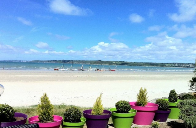entire house st efflam feet in water direct access to the beach sea view spa option