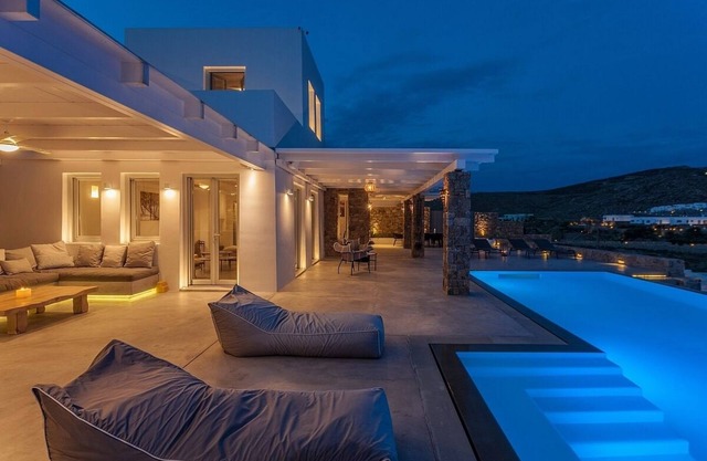 Exclusive 7 Bedroom Villa with Private Pool, Jacuzzi, Gym, Stunning Sea Views 300 m to Elia Beach