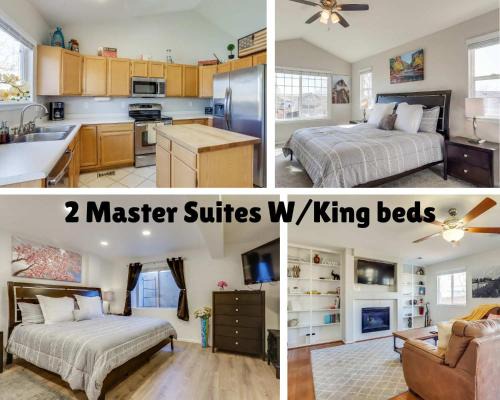Family home 2 Master Suites with King beds fast Wifi workspace
