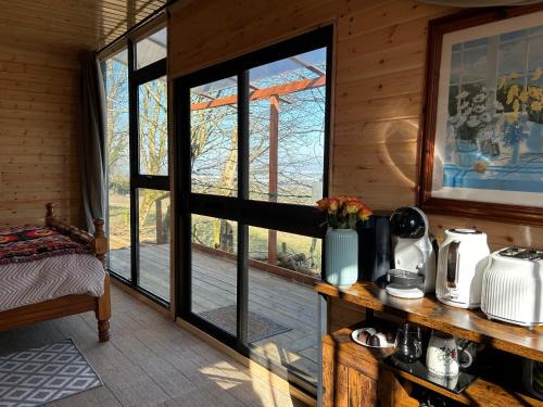 Farm stay cabin in the woods