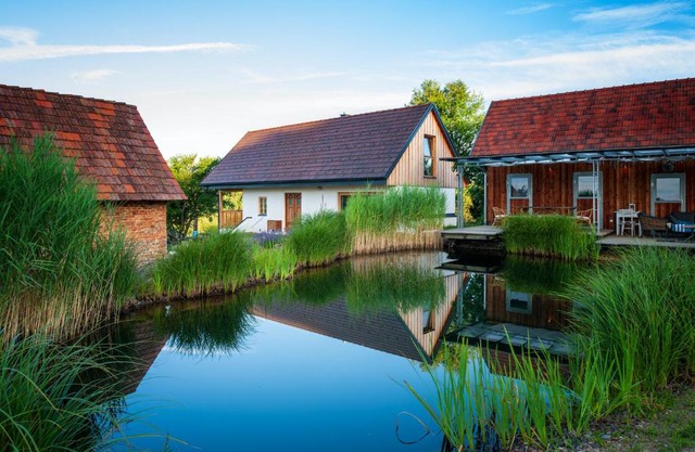 Ferienhaus mit privaten Schwimmteich und Sauna
