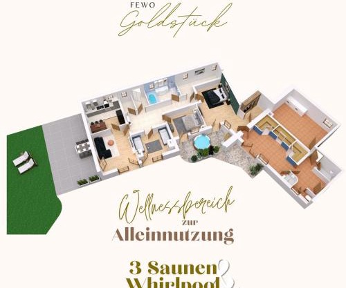 FeWo Goldstück mit privatem SPA und Whirlpool