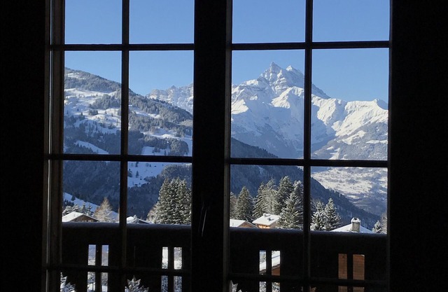Four bedroom chalet in Gryon Switzerland with wonderful views close to ski area
