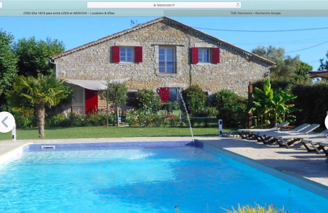 Fully restored farmhouse on the banks of a river between Ardèche and Provence, sleeps 14