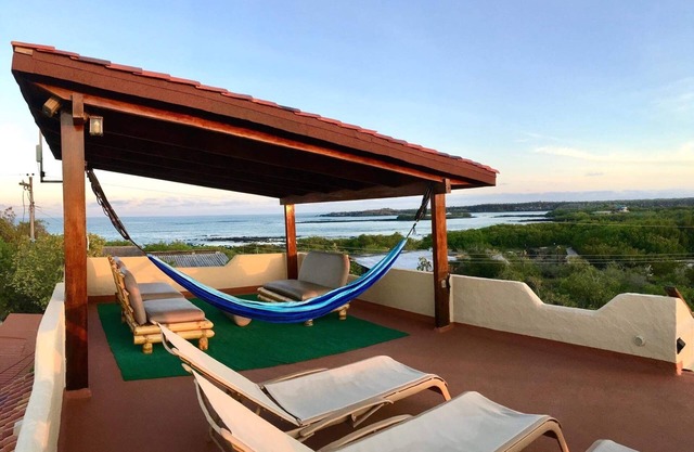 Galapagos Shangri-La pool footsteps to the beach