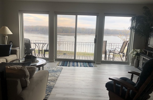 Gorgeous Mississippi riverfront condo available on other site.
