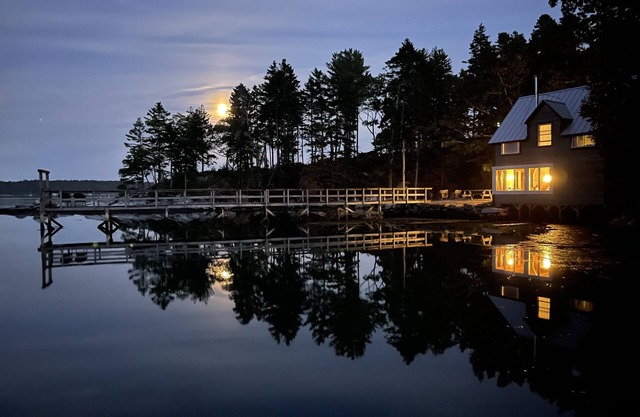 Historic Boathouse over Water, Stunning View, Private Pier + Dock + Mooring