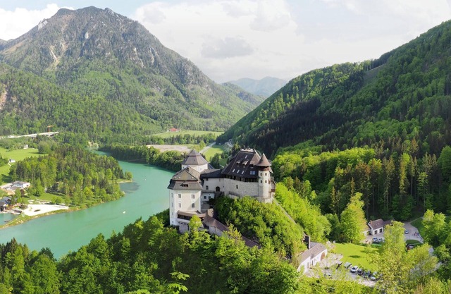 historic country house near the lake at the national park near the ski area Hinterstoder