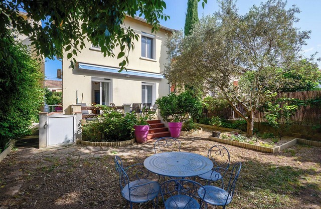 House with garden - residential neighborhood