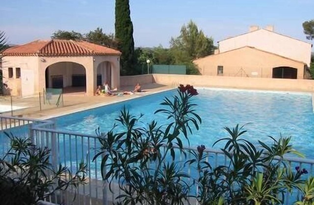 in a residence with swimming pool