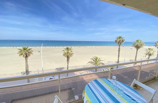 Large 2-room apartment with sea-facing terrace in Canet-en-Roussillon