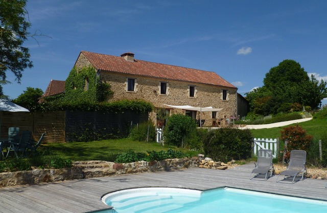 Large gite, for 12 with pool, magnificent views, peaceful and calm.