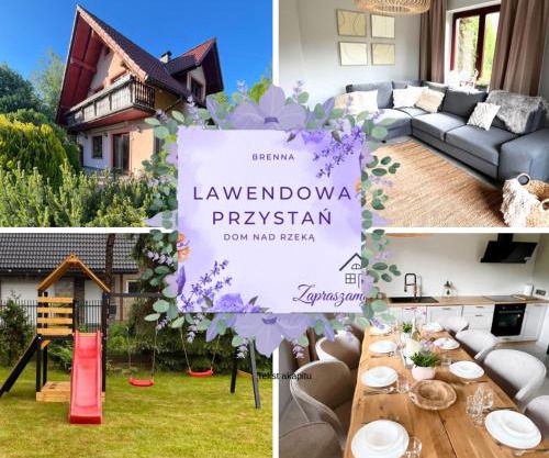 LAWENDOWA PRZYSTAŃ - dom nad rzeką - Brenna, 10 osób, sauna, balia z jacuzzi, ogród, plac zabaw