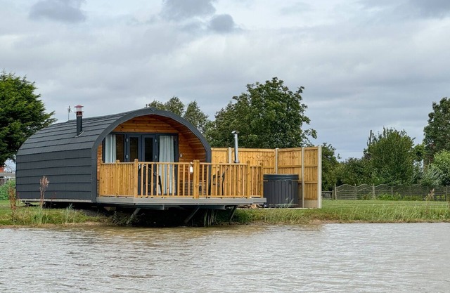 Luxury Glamping Pod over Fishing Lake