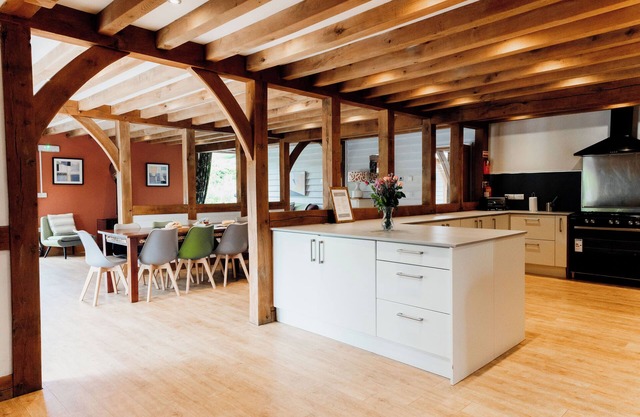 Luxury renovated barn in the countryside with a large hot tub sleeping up to 38. Pets welcome