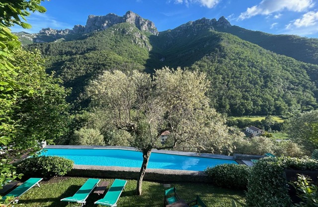 Medieval mountain setting with private garden