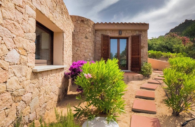 Modern villa among Mediterranean colors with private sea-view pool