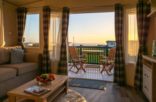 Modern 2 Bedroom Caravan with Sea Views on the 5* Hoburne Naish Holiday Park