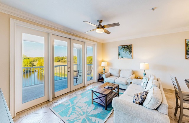 Modern condo with balcony, W/D, AC, pickleball, & swimming pool