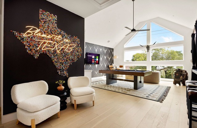 Modern Luxe South Lamar Retreat with Heated Pool, Game Room, and Outdoor Theater