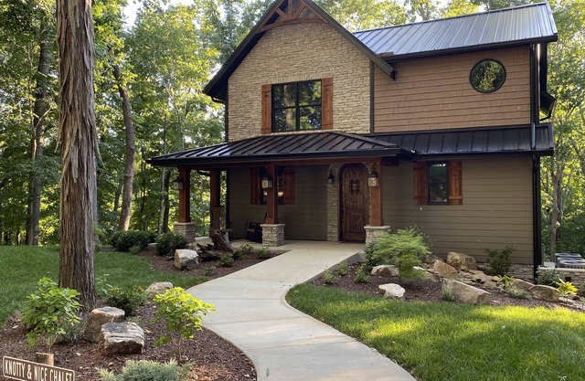 Modern/rustic chalet nestled in the woods at Paradise Ranch & Retreat