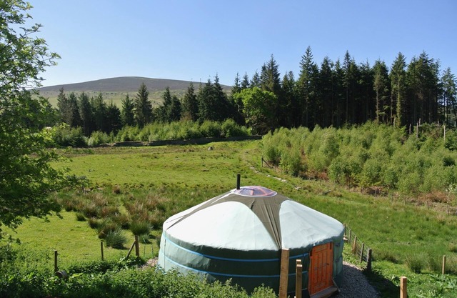 Mongolian Yurt with Log Cabin Kitchen/Bathroom in Berwyn Mountains, North Wales
