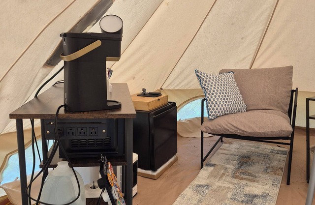 Moonbeam Glamping Yurt in charming Omaha Campground