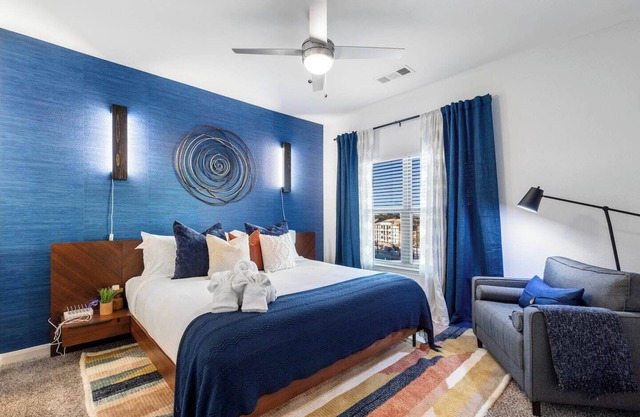Nestled at The Ambience, this modern, curated apartment offers upscale amenities & effortless access to San Antonio’s best attractions, dining, and entertainment. Explore the city’s vibrant culture or visit iconic landmarks: The Alamo & River Walk.