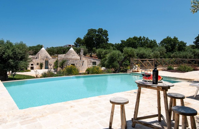 New renovation Luxury Trulli ERICLA Resort with infinity pool and olive trees
