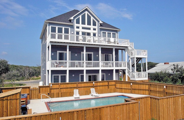 Ocean-view home with central AC, pool, & hot tub