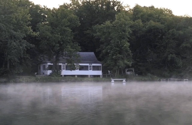 Old Style Summer Lake Cabin
