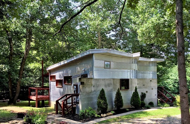 One of a kind cabin in the woods. Quiet and private but close to everything.