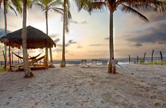 Paradise Beachfront House, 5-bedroom, hut and beach beds in Isla Portete