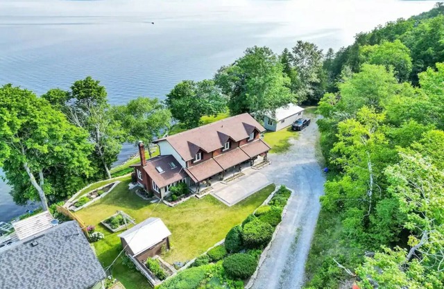 Pet friendly, waterfront cottage on Rice Lake with scenic lake views.