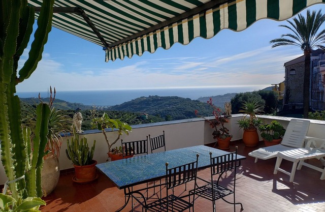 Picturesque apartment in a medieval village perched at top a mountain ridge