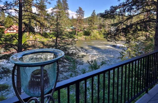 Rare waterfront and forest location, custom home, short1 mile walk into town.