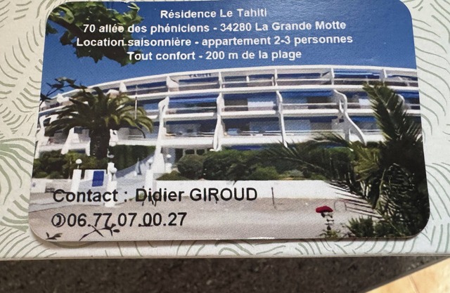 Rent apartment in la grande Motte, couchant district with air conditioning