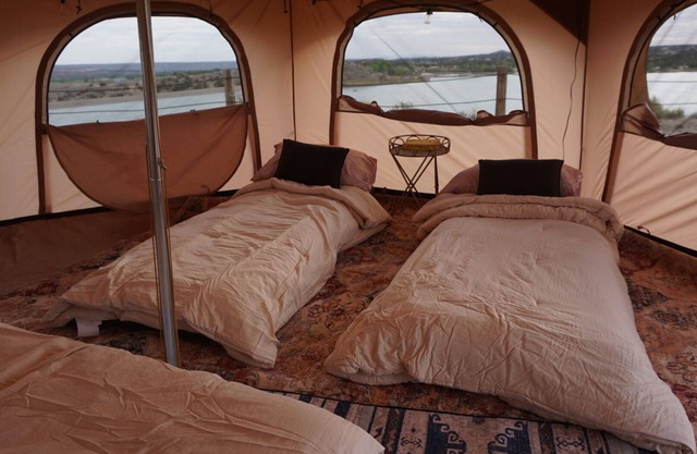 Rustic glamping hideaway—Animas River views, quiet woods, close to it all.