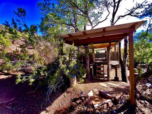 Rustic Tree House Rental with a Fire Pit in Bernalillo County, New Mexico