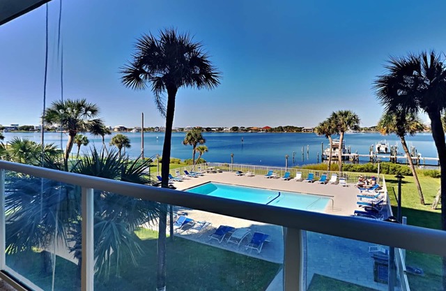 Sabine Yacht & Racquet #2B | Bayfront, Pool Views!