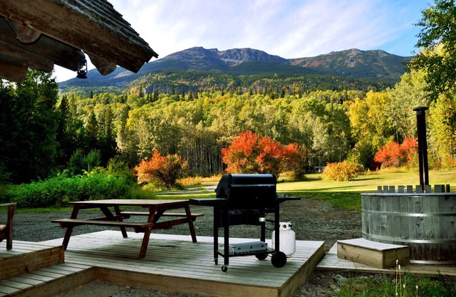 Secluded Log Cabin with Hot Tub in Skeena River Valley, British Columbia, Canada