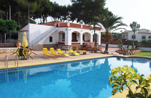 See view villa with pool and big garden.