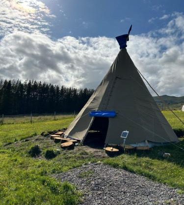 Shandon tipi off grid camping, nc500