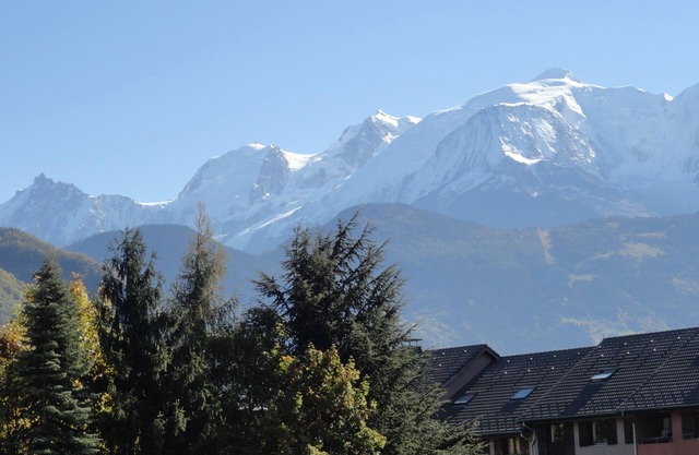 Spacious apartment for 2 people in new building, terrace with Mont-Blanc view
