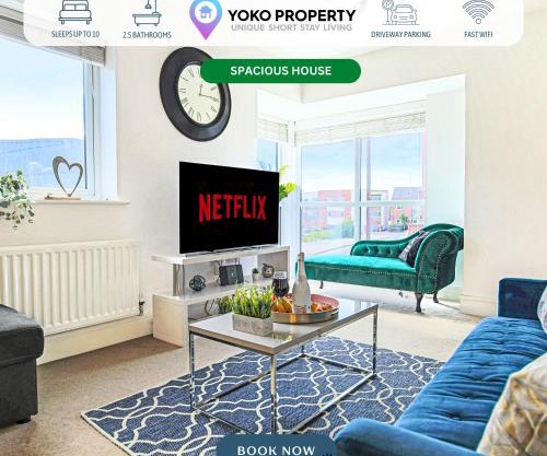 Spacious House - Close to City Centre - Free Parking, Fast Wifi, Smart TVs with Netflix by Yoko Property