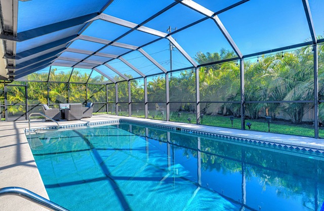 Sunny 3 BR Private Pool Retreat in Cape Coral Near Golf, Dining & Beaches