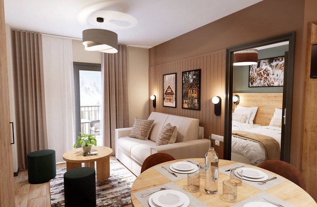 T2 moderne au coeur de Vars, ski aux pieds, balcon