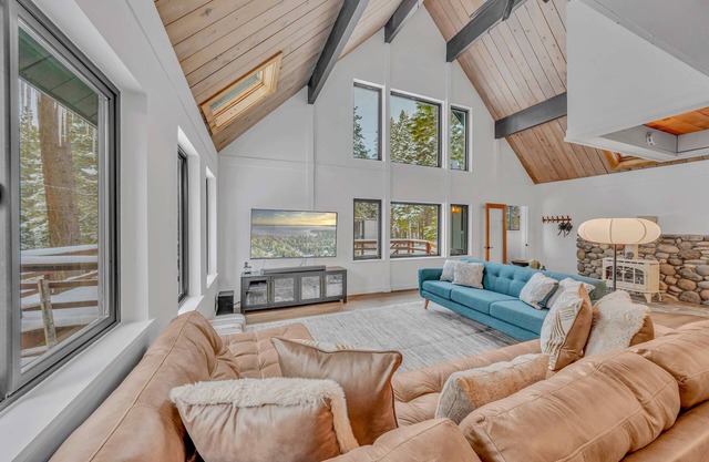 Tahoe City Vacation Rental with Fireplace and Deck