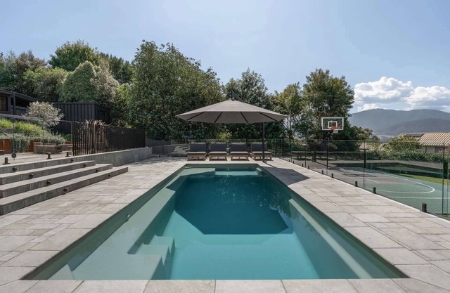 The Alpine House | Pool, Sauna + Basketball Court