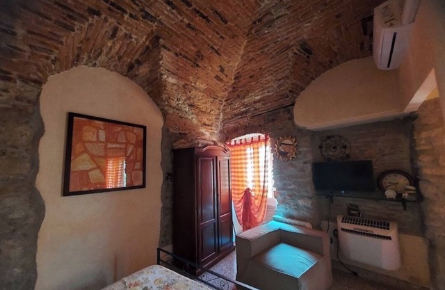 The typical 18th century Ligurian tower terrace in the quaint village